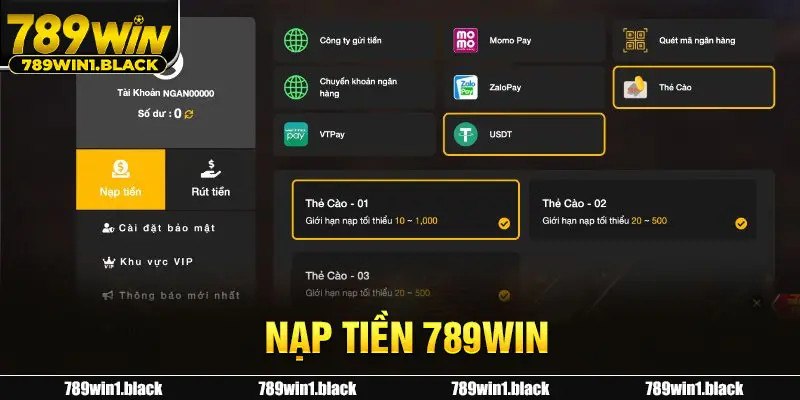 Nạp Tiền 789WIN - Những Bước Thực Hiện Chuẩn Chỉ Nhất 2024 1 Nạp tiền 789WIN