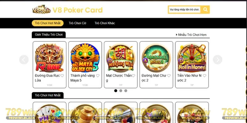 Truy cập sảnh game bài cá cược thả ga tại 789win